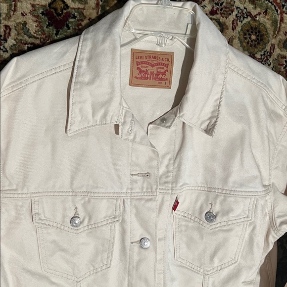 Levi's Men’s Cream Shirt Jacket Size Small - Picture 2 of 6